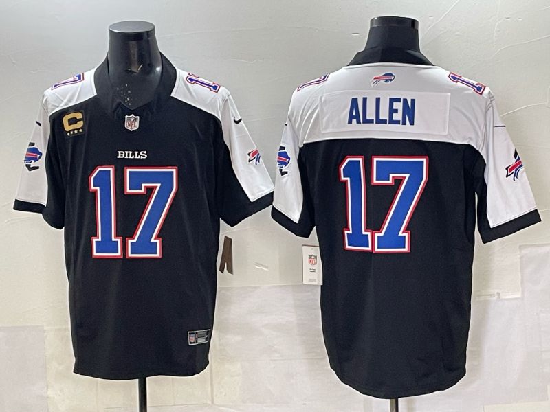 Men Buffalo Bills #17 Josh Allen Nike Black 2025 Limited NFL Jersey